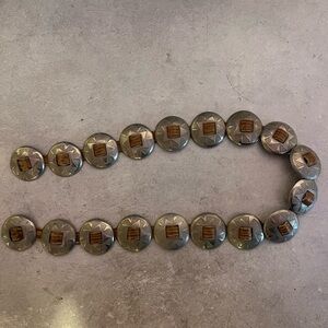 70s conch belt with leather